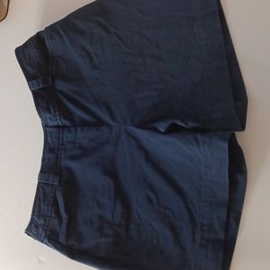 Talbots navy blue petites size 6 petite womens golf shorts belt loops pockets